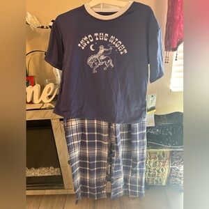 Kids Navy Blue 'Into the Night' Pajama Set
